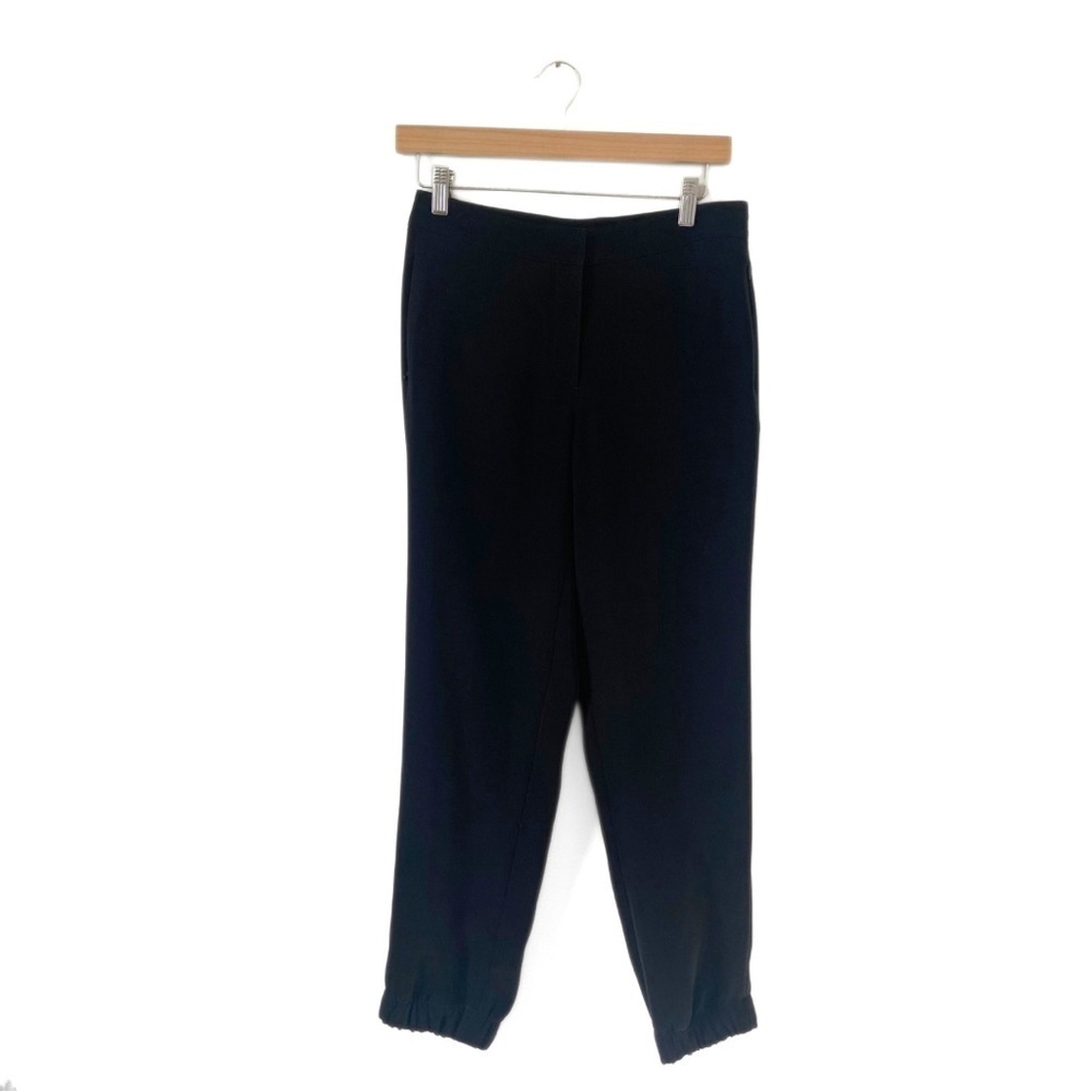 Theory Black High-Rise Slim-Leg Jogger Workwear Buisness Casual Pants Size 6